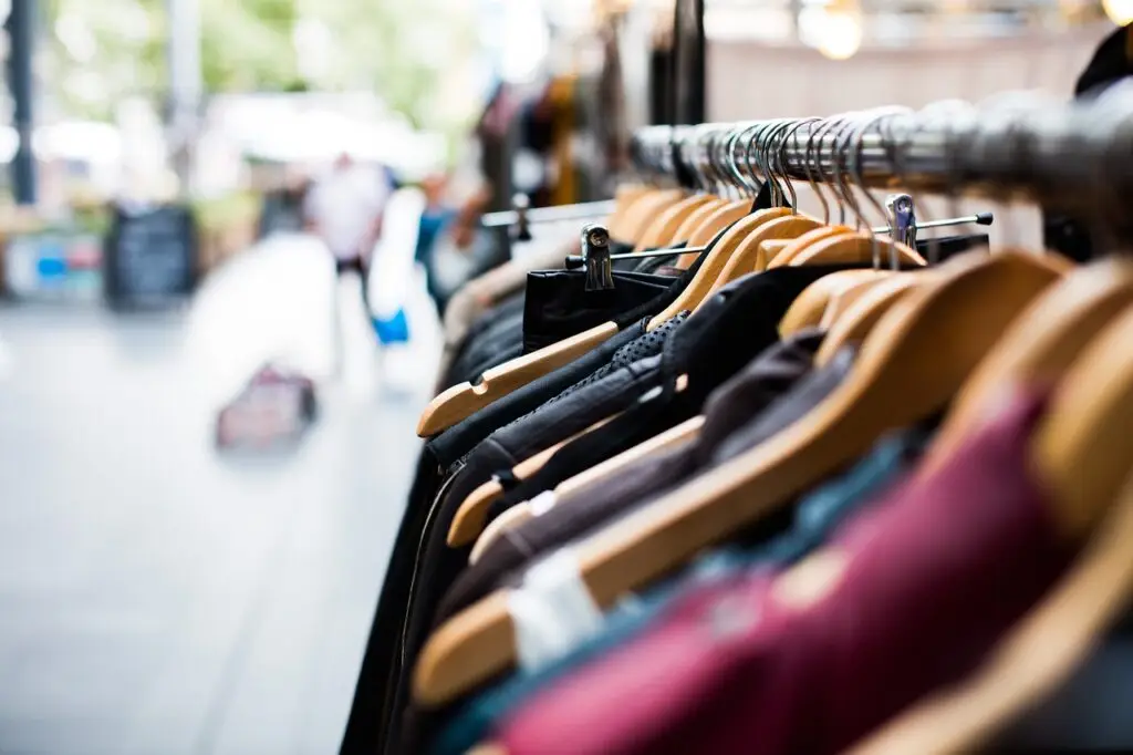    A numbers of stripes shirts in hanger in men's trendy clothes